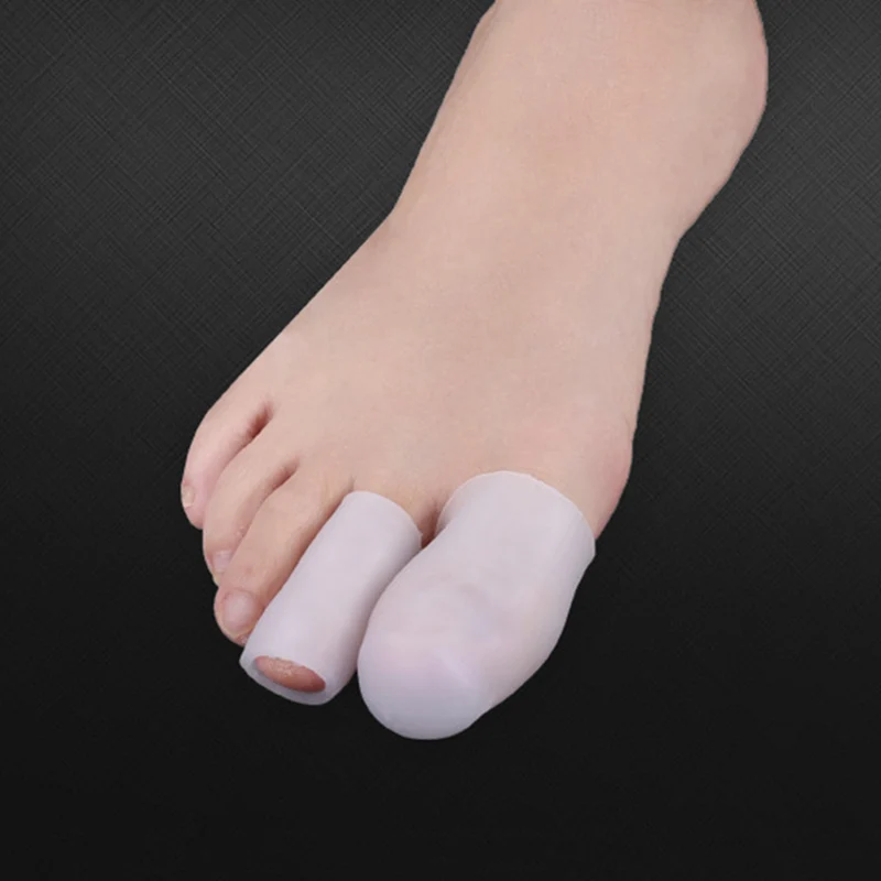 2pcs/set Finger Toe Protector Silicone Gel Cover Cap Pain Relief Preventing Blisters Corns Nail Tools Foot Care Toe Separators