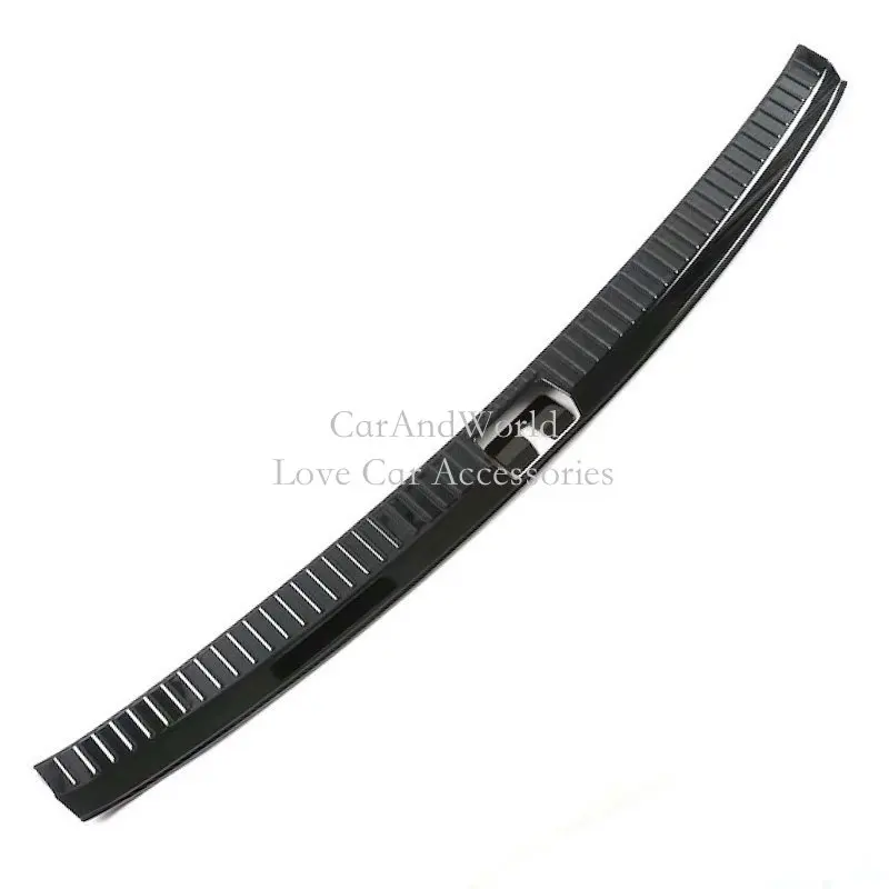 No2-Inner Black Для Volkswagen VW Teramont Atlas- нержавеющей задний багажник двери педаль подоконника крышка задний бампер плиты протектор для вагонетки с противовесом - Цвет: No2-Inner Black