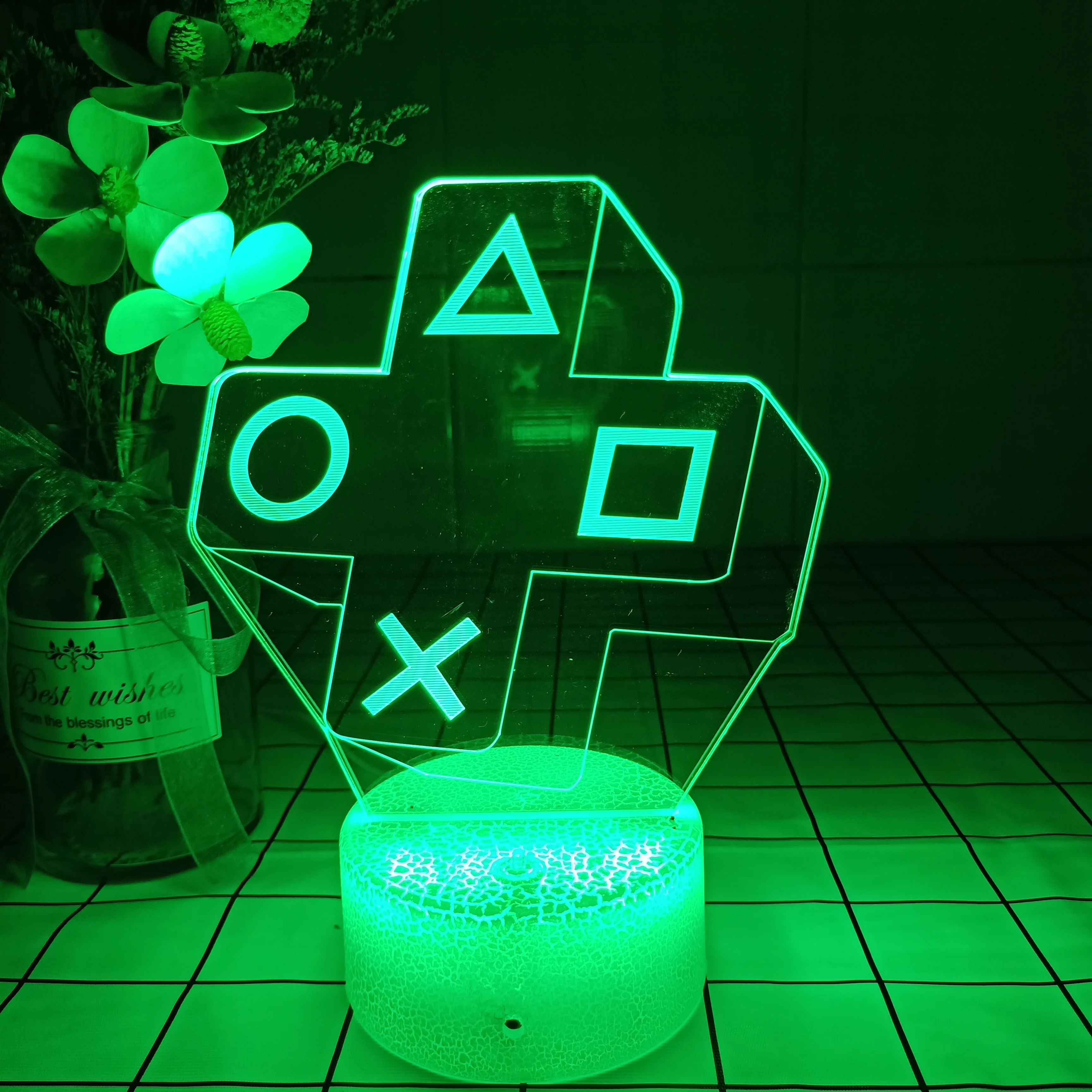 YTDZLTD Creativo 3D Navegar Luz De Noche 16 Colores Que Cambian Control Remoto Usb Poder 476274