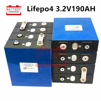 

16PCS 3.2V 190Ah lifepo4 battery 4000 CYCLE LFP lithium solar 48 NEW cells M6 not 100Ah for pack Marine RV Golf EU US TAX FREE