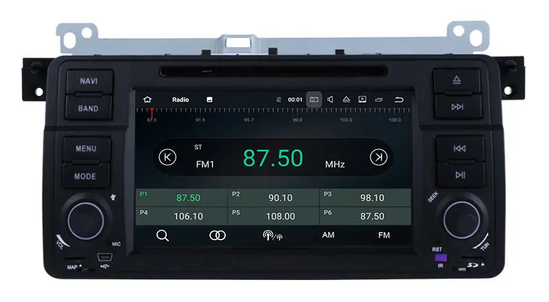 Cheap 9 Inch Android 9.0 Octa Cores One Din Car Radio Stereo System For BMW E46 M3 WIFI Radio GPS Bluetooth USB SD Multimedia Carplay 8