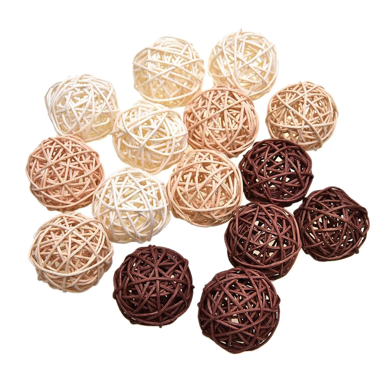 15pcs/lot 5CM Rattan Balls Birthday Wedding Party Decoration Rattan
