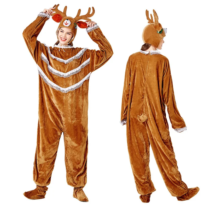 

Halloween Costumes Adult Elk Costumes Animal Party Activities Costumes Cosplay Onesies