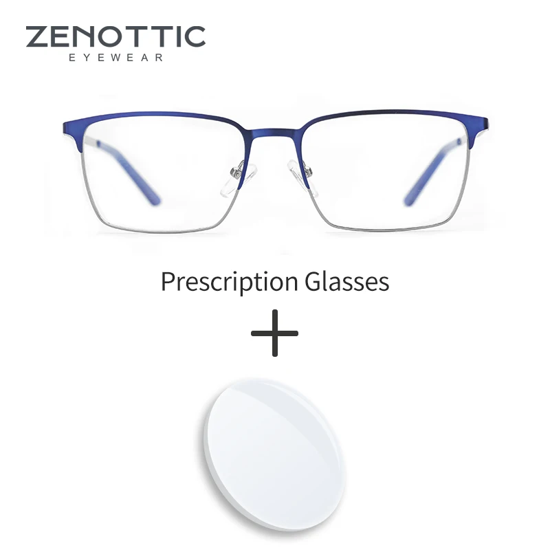 ZENOTTIC квадратный рецепта мужские очки с оптической оправой оптический глаз