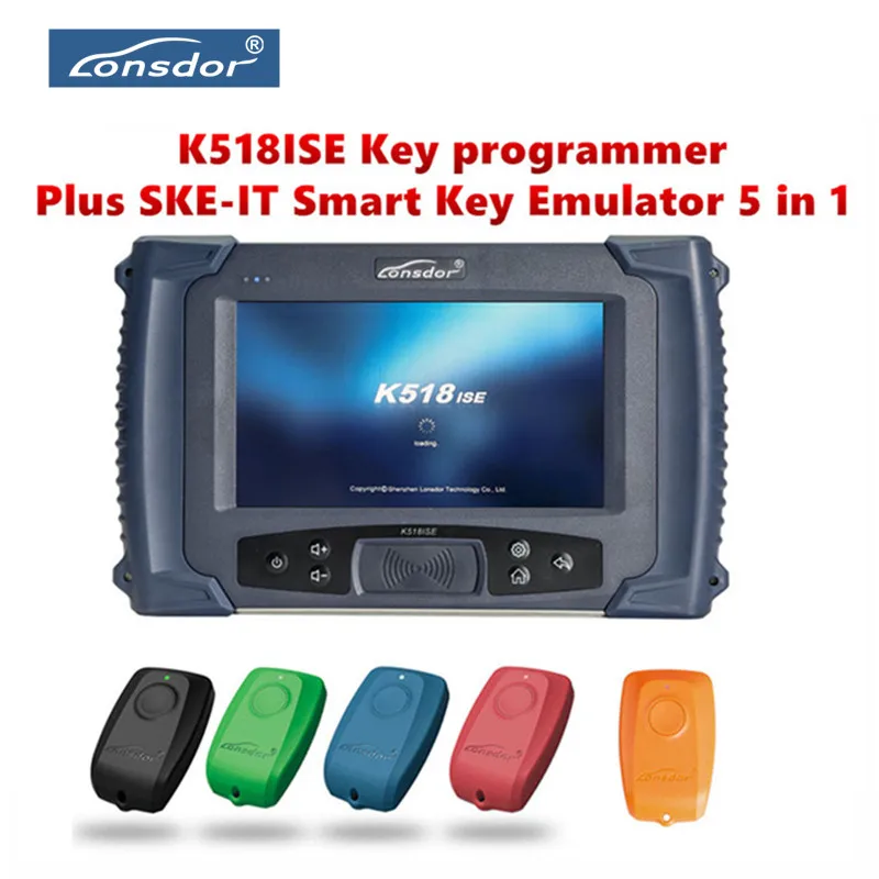 

Original Lonsdor K518ISE Key Programmer Plus SKE-IT Smart Key Emulator 5 in 1 Set Full Package