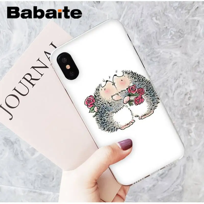 Babaite мультфильм Ежик животное cutejpg шаблон чехол для телефона для iPhone 8 7 6 6S Plus X XS MAX 5 5S SE XR 11 11pro 11promax