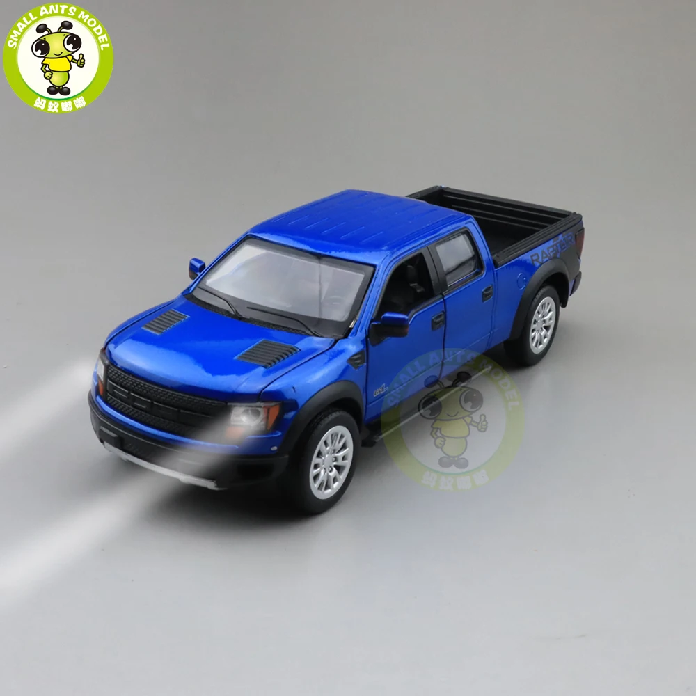 1/34 Ford F150 F-150 Raptor пикап литая модель автомобиля игрушки для детей Детское звуковое освещение Вытяните назад Подарки для мальчиков девочек