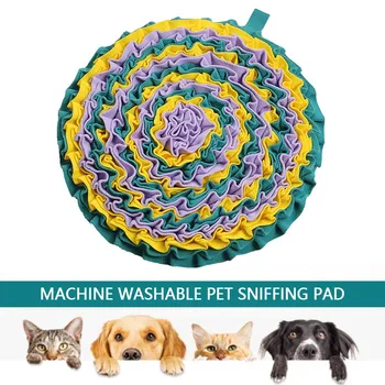 

Pets Dog Snuffle Mat Washable Multi-color Feeding Mat Piecing Blanket Pet Dog Cat Nose Training Interactive Toy Intelligence Mat