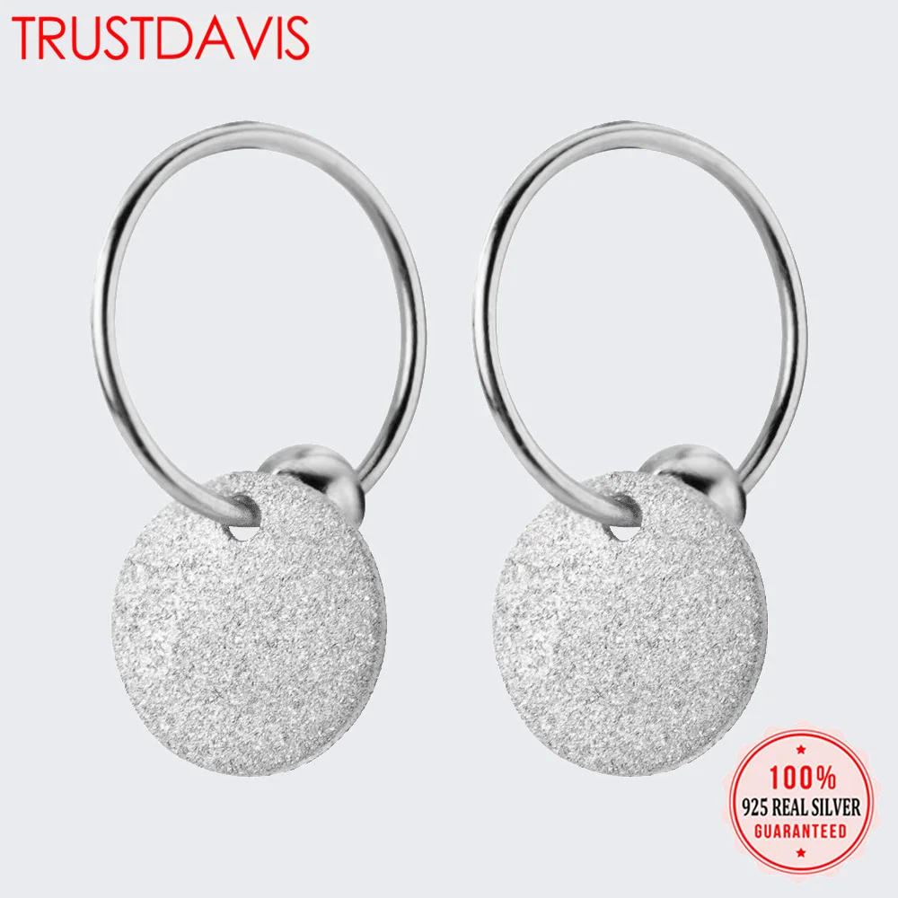 Trusta Для женщин s Мода 925 твердого стерлингового серебра вафли браслеты с подвесками, серьги со шпилькой, для Для женщин Стерлинговое Серебро-бижутерия DS1175