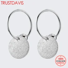 Trusta Для женщин s Мода 925 твердого стерлингового серебра вафли браслеты с подвесками, серьги со шпилькой, для Для женщин Стерлинговое Серебро-бижутерия DS1175