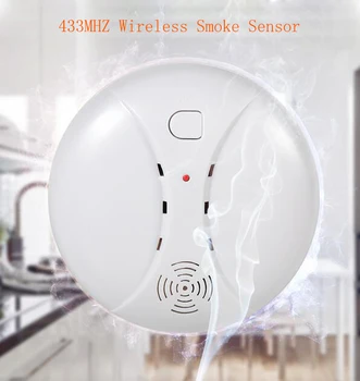 

New RF 433 Wireless Smoke Detector Fire Alarm Sensor For Wifi / GSM / PSTN Home Burglar Indoor Home Safety Garden Security
