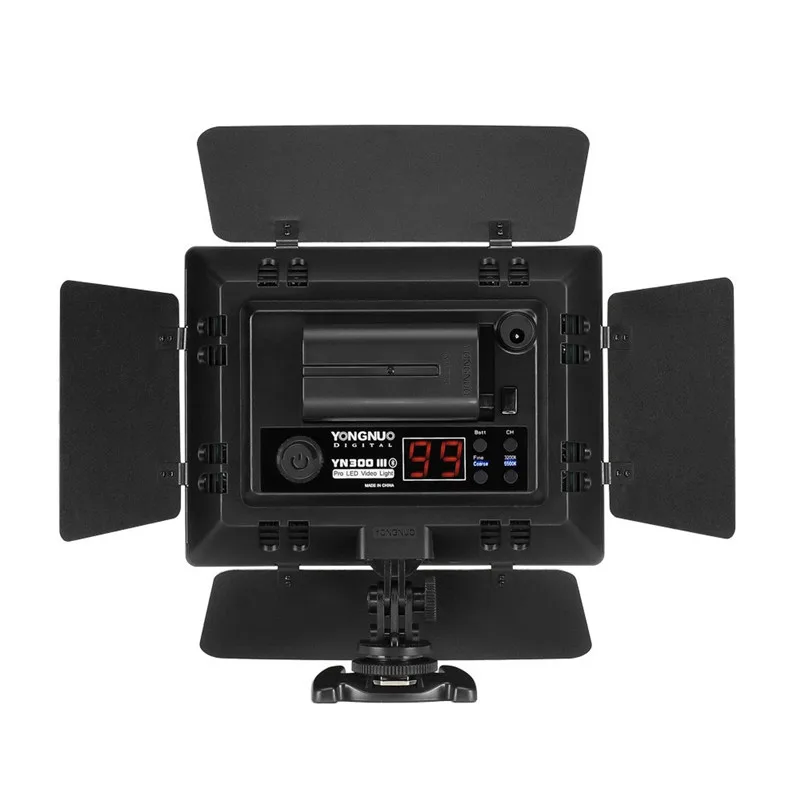 YONGNUO-YN300III-YN300-III-3200k-5500K-CRI95-LED-Video-Light-AC-Power-Adapter-Battery-KIT (3)