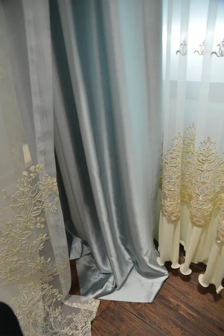 Легкая роскошь, чистый цвет, теплый и романтический стиль принцессы в Северной Америке и европейские шторы для гостиной столовой спальни - Цвет: Curtain