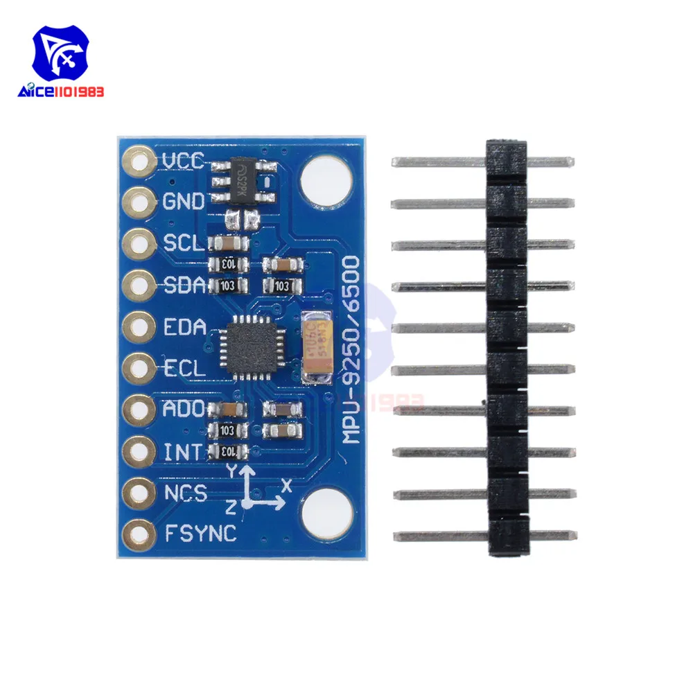 Diymore GY 9250 MPU9250 9 осевой магнитометр акселератора гироскопа Плата датчика SPI IIC/I2C