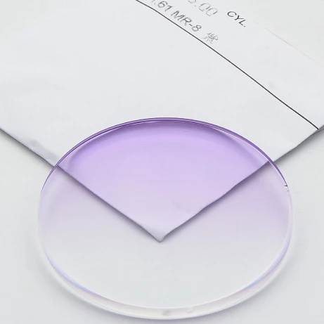 Парой оптический тонированные линзы окрашенная близорукости дальнозоркости Асферические очки по рецепту, устойчивое к царапинам 1,56 1,61 1,67 индекс - Цвет линз: MR8 Purple