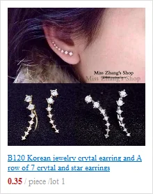 Корейская версия простой личности линии сплава инкрустация кристаллами мода двойной u-образный зажим для уха