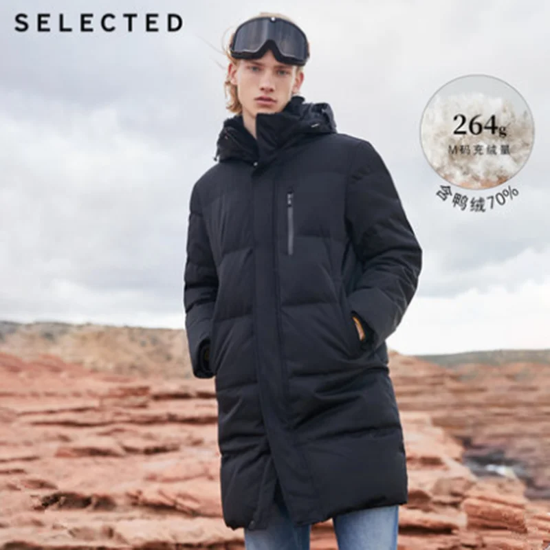 

SELECTED Winter Men Down Jacket New Duck Down Clothes Double-Collar Men's Mid-long Down Garment Warm Coat S | 418412526
