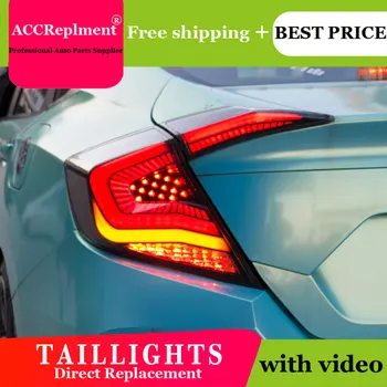 

2PCS Car Styling for Honda Civic Taillights 2016-2019 for Civic LED Tail Lamp+Turn Signal+Brake+Reverse LED light