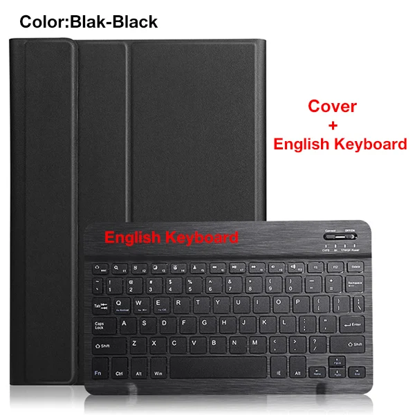 Чехол-клавиатура для iPad 10,2 bluetooth чехол для Apple iPad 7го поколения A2200 A2198 беспроводная клавиатура - Цвет: 19IPAD102 BCBTEN BK