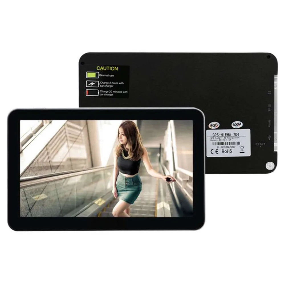 New 128MB RAM + 8GB ROM Portable GPS Navigation 7-Inch Large Touch Screen GPS 1800mAh Battery Ameri