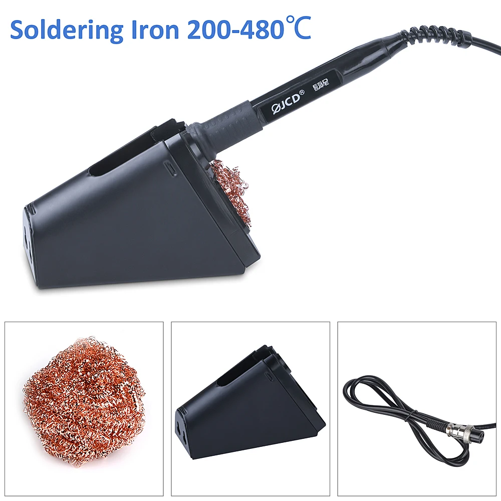 JCD Electric Soldering Iron Stand 820 Aluminum Alloy  Holder with Welding Cleaning Copper Ball High Temperature Safety electric solder