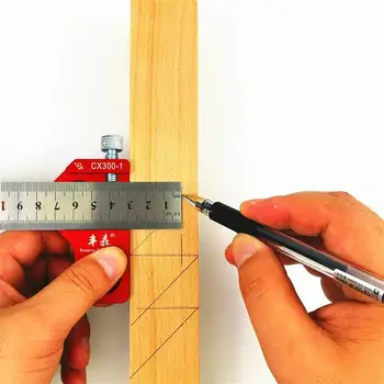 

Woodworking Scale Ruler Mark Line Wood Gauge Precise Scale Centre Finder Circular Center Measuring Tool