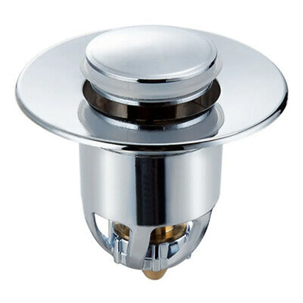 Stainless Steel Rebound Core Push Drain Filter Sink Bounce Bathtub Plug