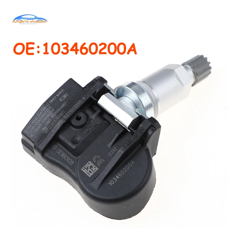 Автомобильный датчик давления в шинах Tesla Model S X 3 2016 2018 10 TPMS 433mhz 103460200A 1034602 00 A