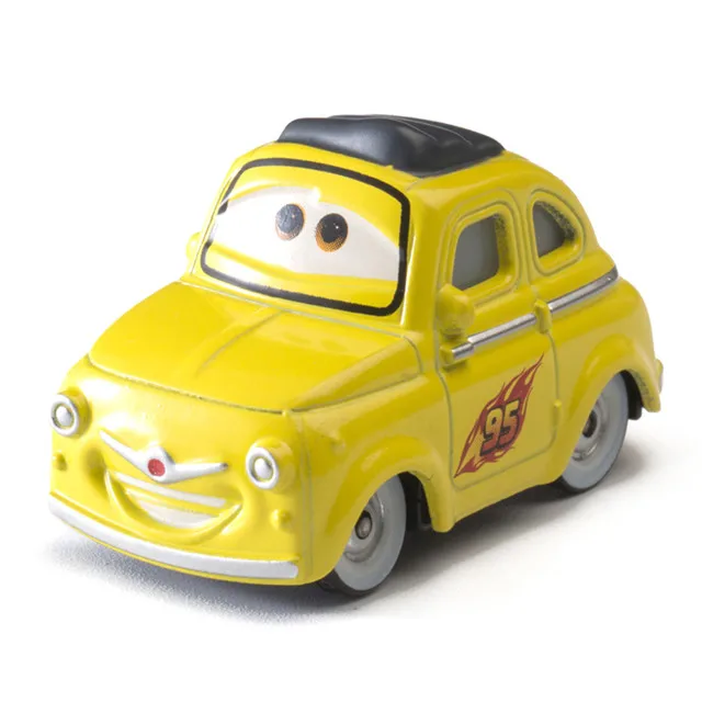 Автомобильный Дисней Pixar машина 3 пламени DJ Lightning McQueen Mater джакон torm Круз 1:55 Diecat металлическая модель из сплава игрушка автомобиль, спортивный костюм для мальчиков - Цвет: Luigi