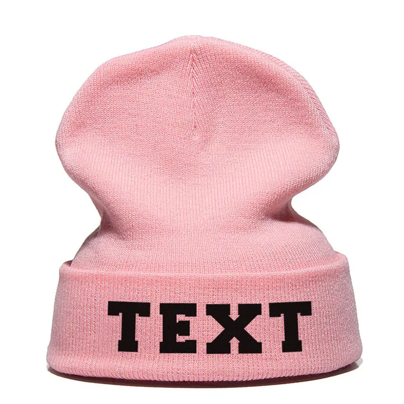 Высококлассные зимние шапочки вышитый ваш логотип текст на заказ модная теплая шапка унисекс эластичность трикотажные лыжные шапочки