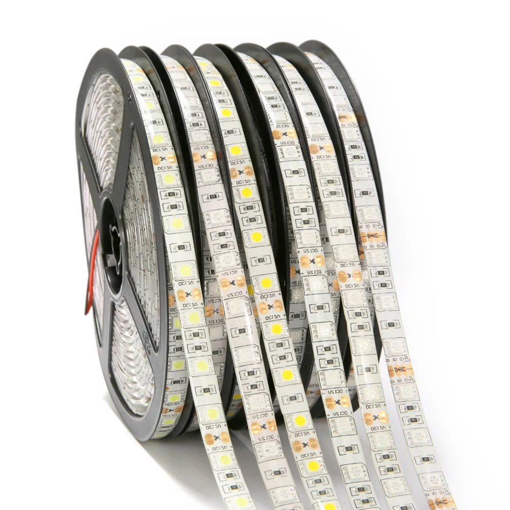 5M/Roll LED Strip Light DC12V SMD5050 SMD 5050 Warm White RGB 300leds