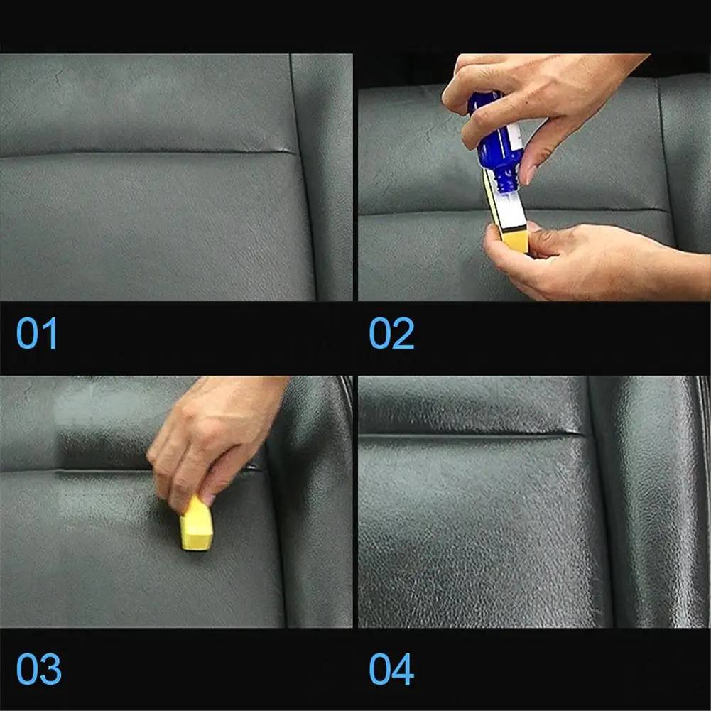 Car Leather Repair Kit Nano Liquid Car Leather Care Interior Seat Glazing Moisturizing Protective Protection Liquid Plastic Leather Maintenance