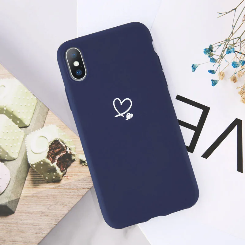 AC3209N USLION чехол для телефона для iPhone 11 Pro Max X XS XR Xs Max карамельный цвет Любовь Сердце Мягкий силиконовый чехол для iPhone 6 S 7 8 Plus 5 s SE - Цвет: AC3209N