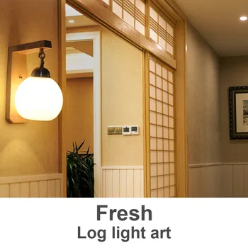 

Bedside Lamp Home Led Light Indoor Lights Modern Warm Retro Glass Wood E27 Living Room