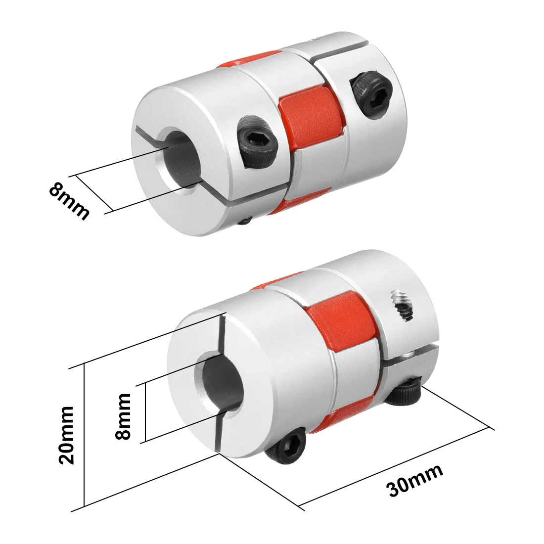 Uxcell муфта вала 4-20 мм до 4-20 мм отверстие L30xD20/L34xD25/L35xD25/L55xD40/L79.5xD55 гибкий для сервопривода ступенчатый мотор