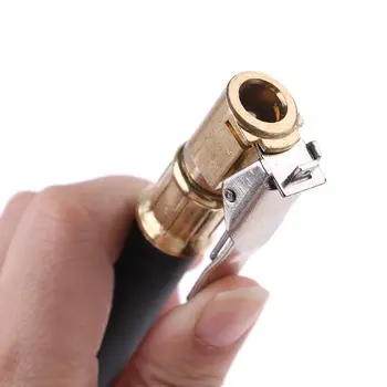 

Car Tire Inflator Hose 1/4\" Male Thread Rubber Tube Self-locking Chuck Air Hose 28TC