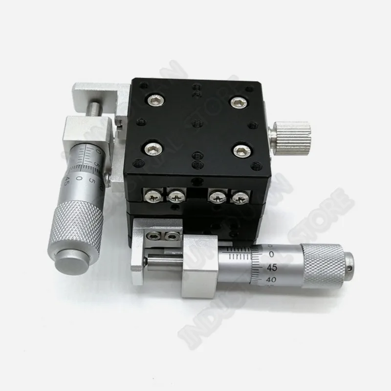 

XY Axis 30*30mm Trimming Station Manual Displacement Platform Cross Roller Guide Way Linear Stage Sliding Table LY30-L