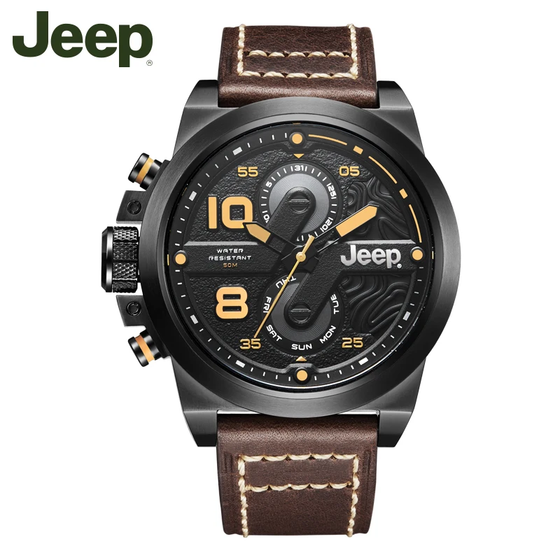 

Jeep watch men's quartz watch fashion big dial calendar luminous retro personality men's watch JPW67602