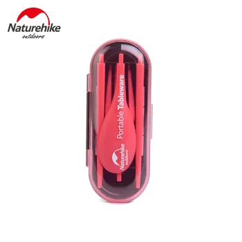 

Naturehike Portable Tableware Cutlery Set 3 in 1 tableware For Children Adult Travel Dinnerware folding spoon chopsticks fork