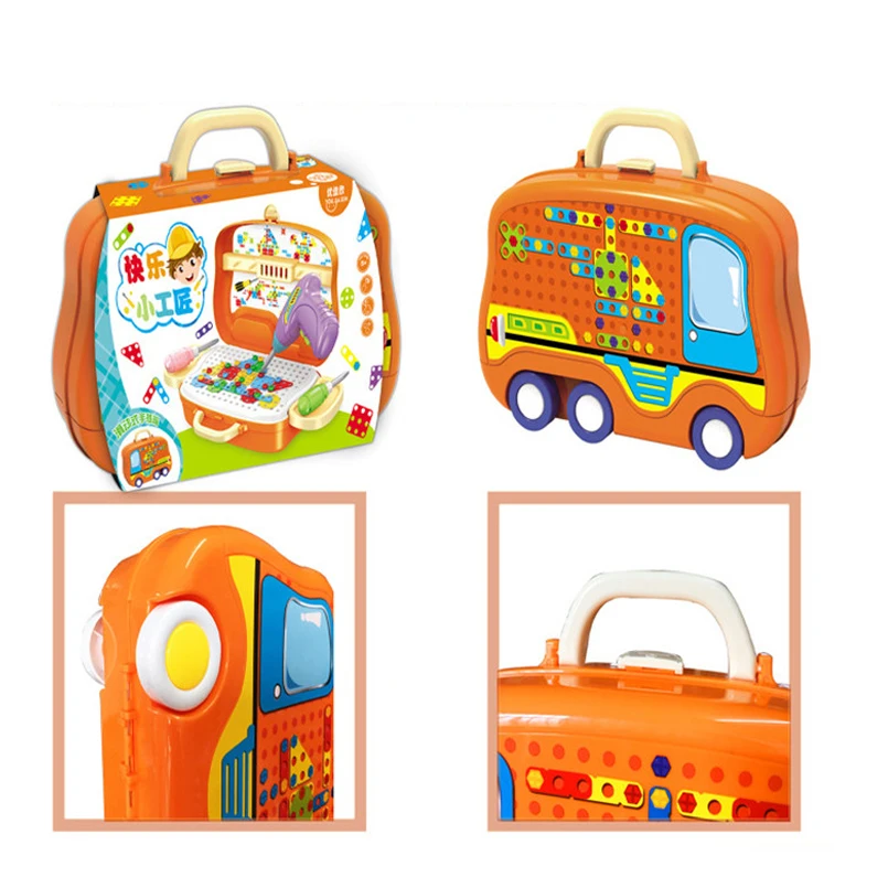 Дети Toolbox электрическая гайка с отверстиями под ключ разбор и ремонт инструмент развивающие игрушки сборные блоки мозаика игрушка для мальчиков конструктор
