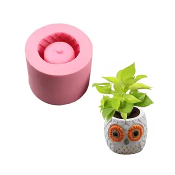 

Mini Flowerpot Mould for Succulent Plants Owl Shape Flower Pot Plaster Mould 40JF