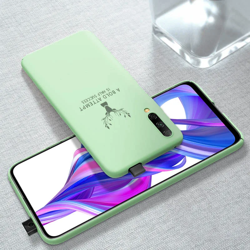 Жидкий ПК Жесткий Чехол для huawei P30 Pro Honor 9X Pro чехол Модный чехол для телефона чехол для Honor 9X Pro удобный на ощупь чехол - Color: Matcha green