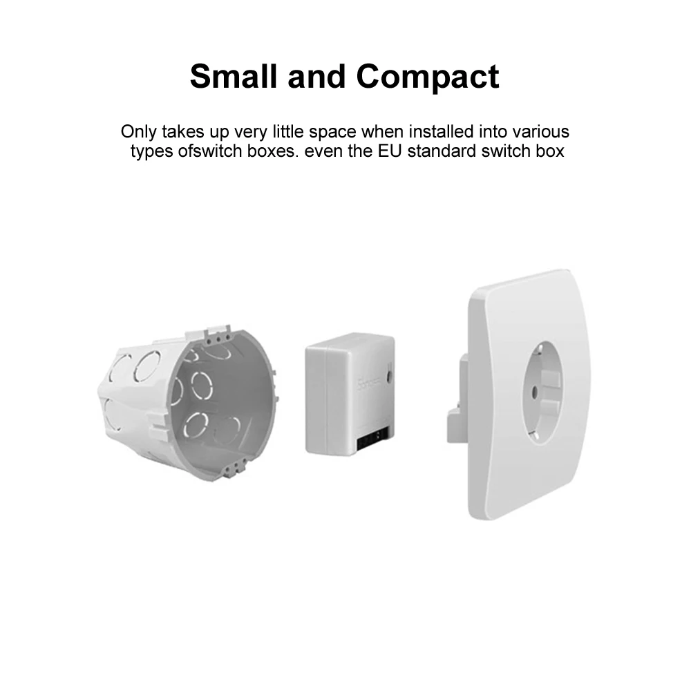 MINI WiFi Smart Switch DIY Two Way Switch Remote Control Support An External Switch Work With Google Home/Nest IFTTT& Alexa