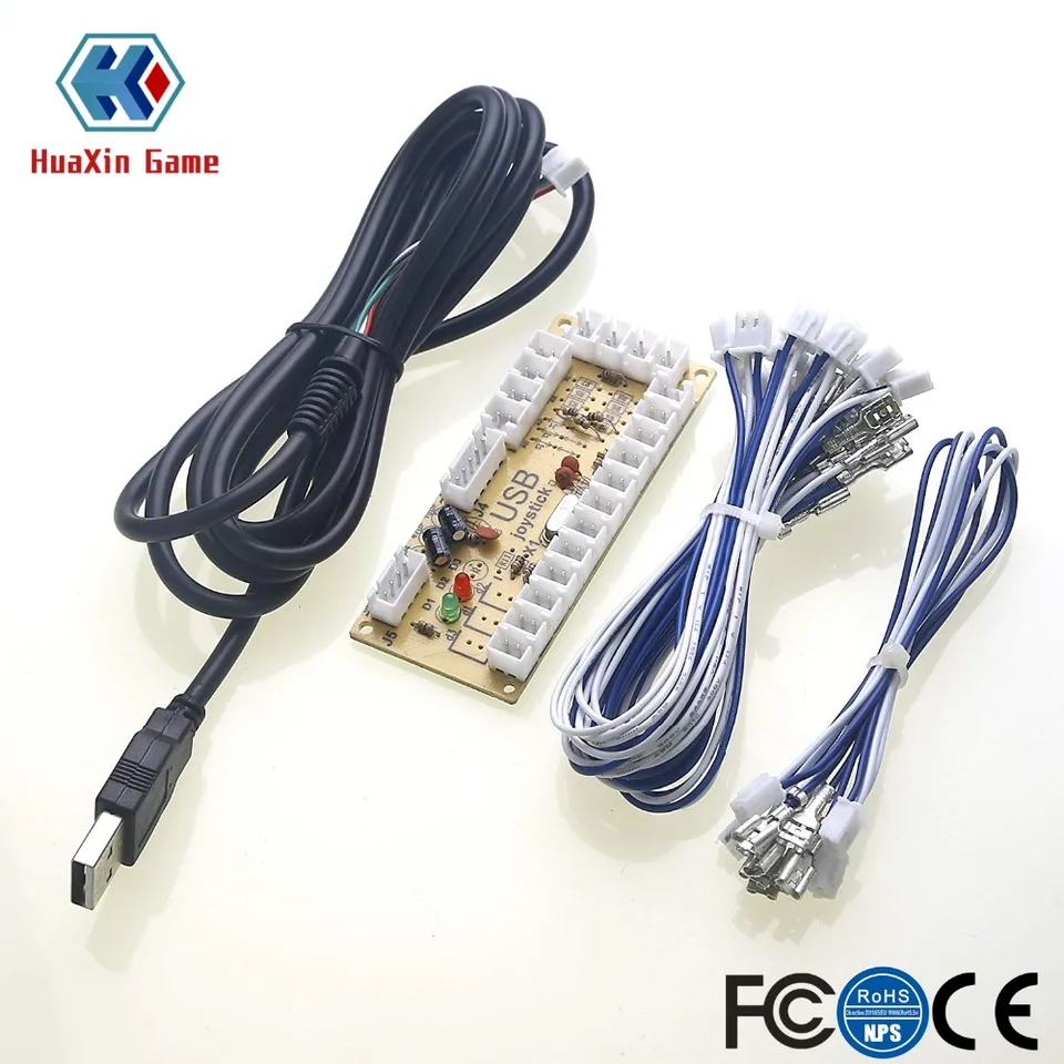 Zero Delay Arcade USB Encoder PC To Joystick Button DIY Kit For MAME 4.8MM Kit E - Foto 10