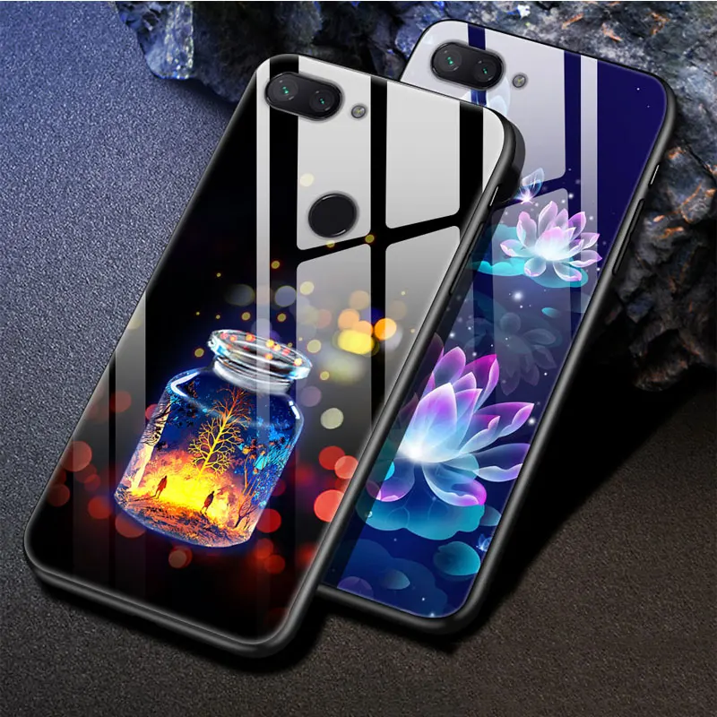 Для Xiaomi mi 8 чехол закаленного стекла с принтом Жесткий Чехол для Xiaomi Mi 8 Lite Mi8 SE M8 Pro Mi8Lite 8lite телефонный футляр