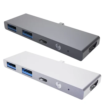 

ALLOYSEED 5-in-1 USB Type-C HUB Converter HDMI 2 USB3.0 PD Charging 3.5mm Audio Adapter USB 3.0 Port USB-C Power Delivery