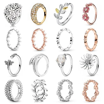 

24 Original 925 Sterling Silver Freehand Hearts Ring with Original Steel Stamp Fashion Elegant Woman Jewelry Gift Free Shipping