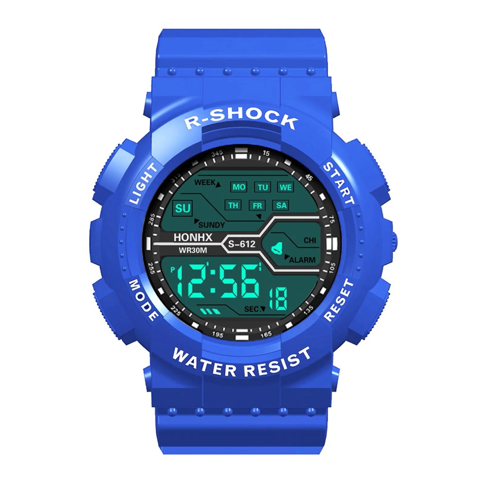 Men Digital Wristwatches Fashion Waterproof Men's Boy Lcd Digital Stopwatch Date Rubber Sport Wrist Watch Electronic Watch 