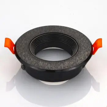 買取 プラスチックラウンド平方調整可能なled凹型天井ダウン照明器具フレームためMR16 GU10スポットライト電球器具ハウジング