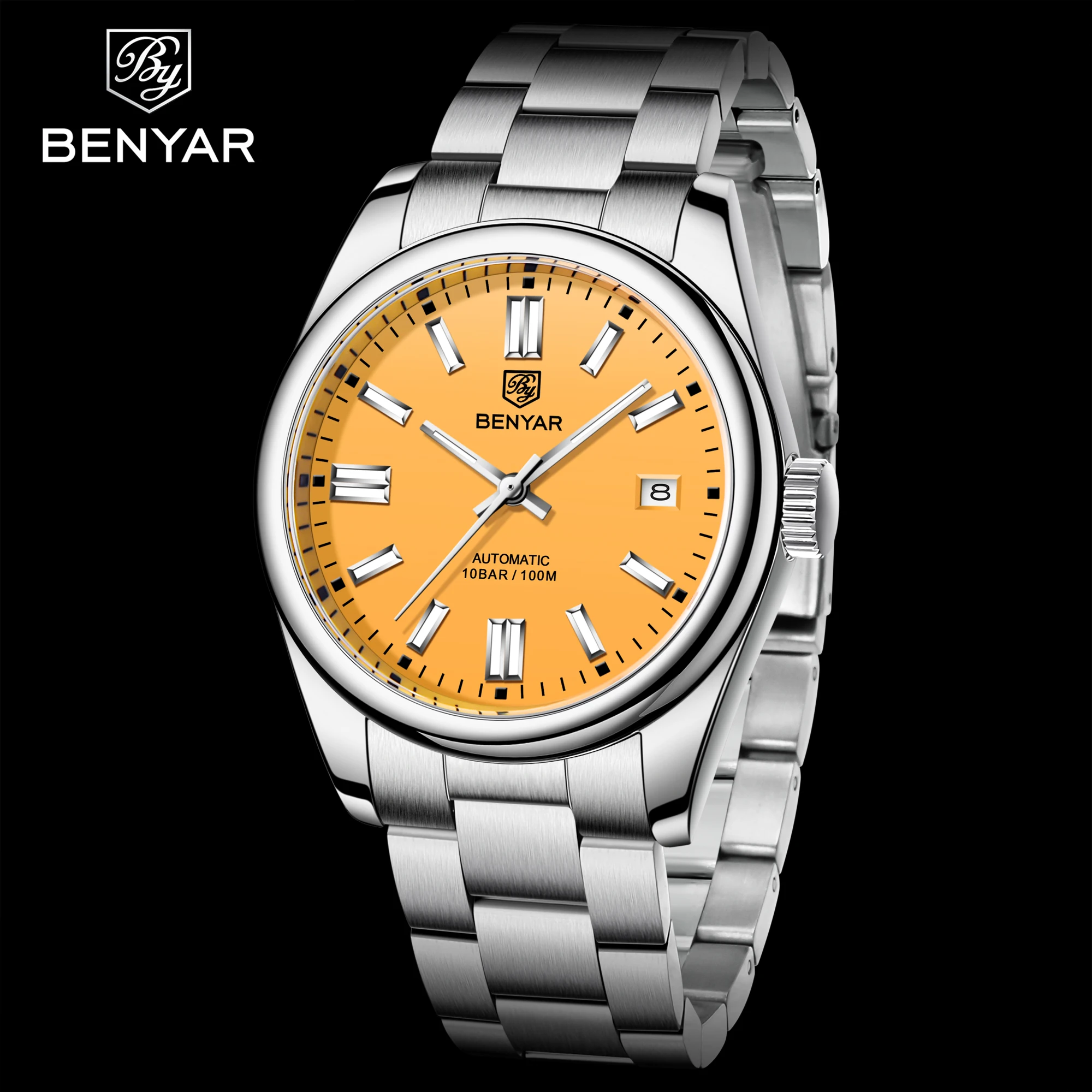 2021 New BENYAR 39MM Men's Watches Mechancial Watch Men Luxury Automatic watch for men Stainless steel Waterproof Clock Man 